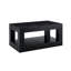 Table basse moderne à 2 niveaux pour mobilier de salon, table centrale rectangulaire avec tablette de rangement ouverte. La table basse à double couche est fabriquée en panneau de fibres à densité moyenne. Assemblage stable et durable, facile-1353615094