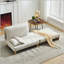 Canapé-lit inclinable pliable, convertible 3 en 1, au design moderne du milieu du siècle, idéal pour les petits espaces, comprend trois oreillers.