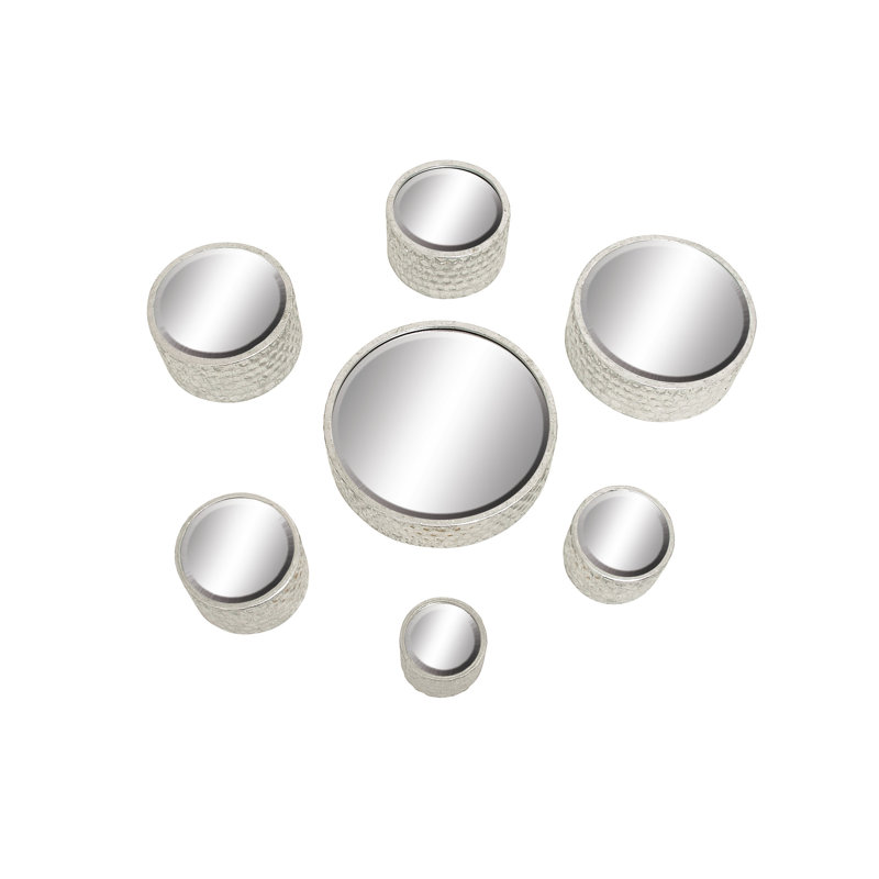 7 Piece Modern & Contemporary Mirror Set, White