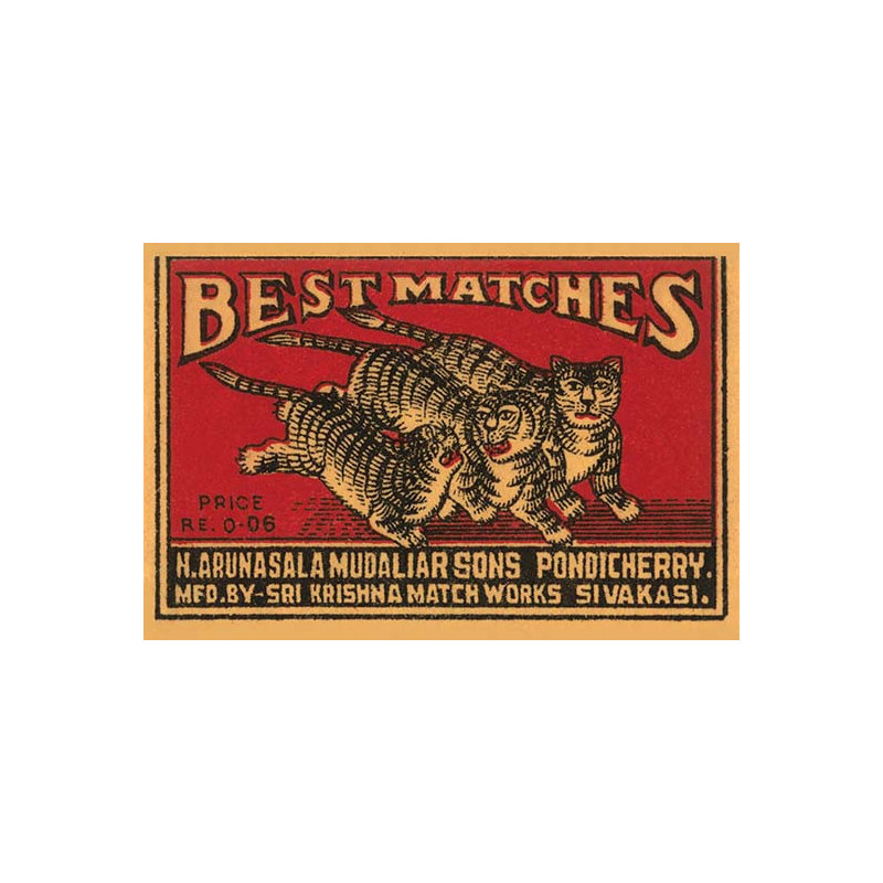 « three tiger best matches », affiche rétro, H 44 po x l 66 po