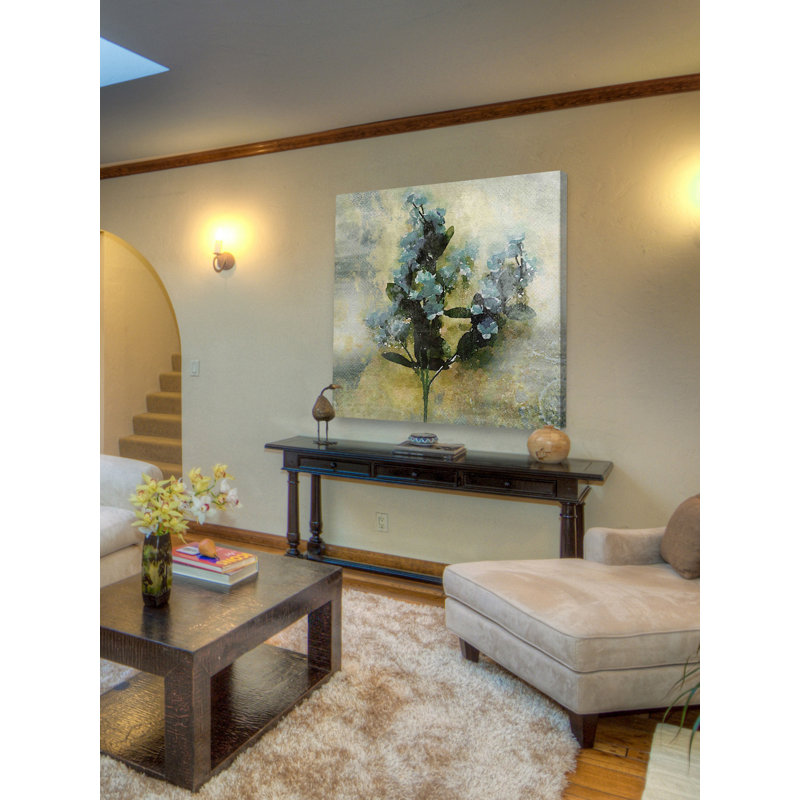 Summers End Green Floral Canvas Print, 48" x 48"