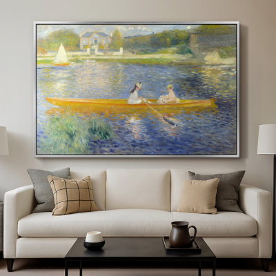 Le Skiff (La Yole), 1875 - Pierre-Auguste Renoir, toile tendue avec châssis