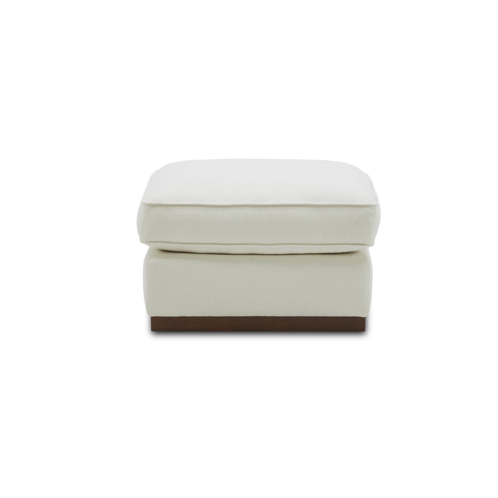 Bobbi 28'' Upholstered Ottoman , Effie Flax Performance Weave