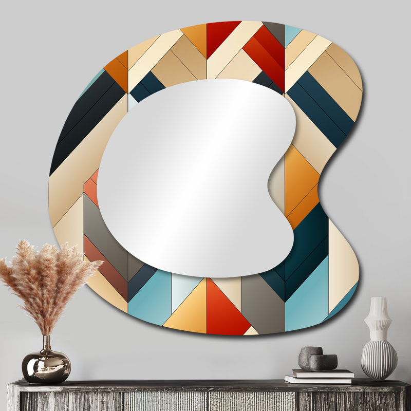 Motif à chevron à géométrie urbaine Finnlo, 33 po x 33 po