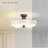 21.65" Cream-coloured French Medieval-style Semi-flush Mount Light