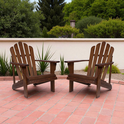 Chaise Adirondack d'extérieur en bois massif Adiraica