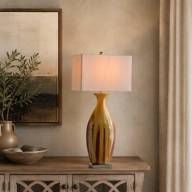 Lampe de table 16 x 10,5 x 36 pouces avec corps en céramique