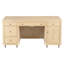 Bureau Sampson avec tiroirs au fini naturel vieilli contemporain sur bois massif