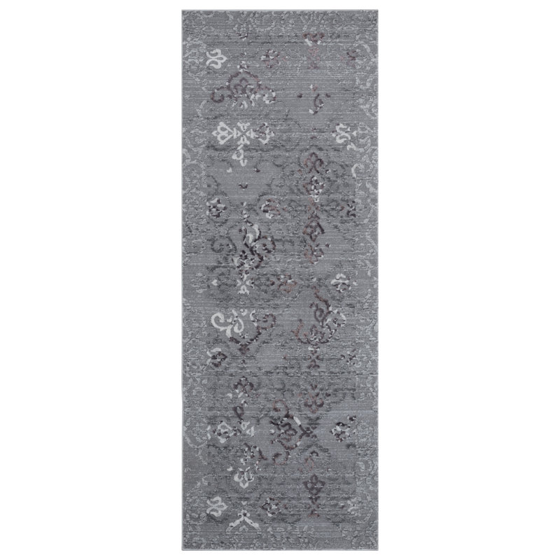 Tapis gris Askov, Tapis de couloir 2 pi 7 po x 7 pi 2 po
