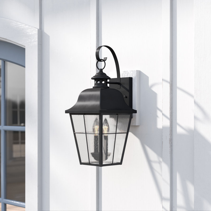 Merton Steel Wall Light, Mystic Black