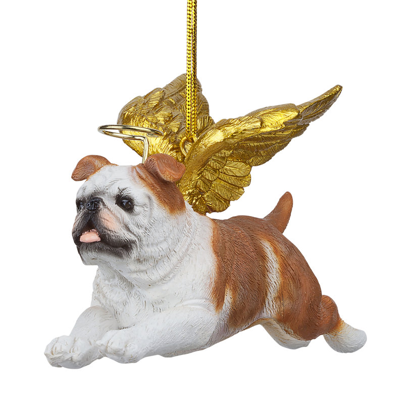 Bulldog Angel Holiday Ornament