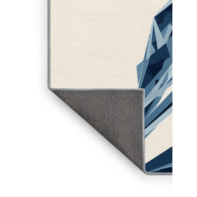 Tapis à motif géométrique doux et moelleux blanc Olivet, 8 x 12