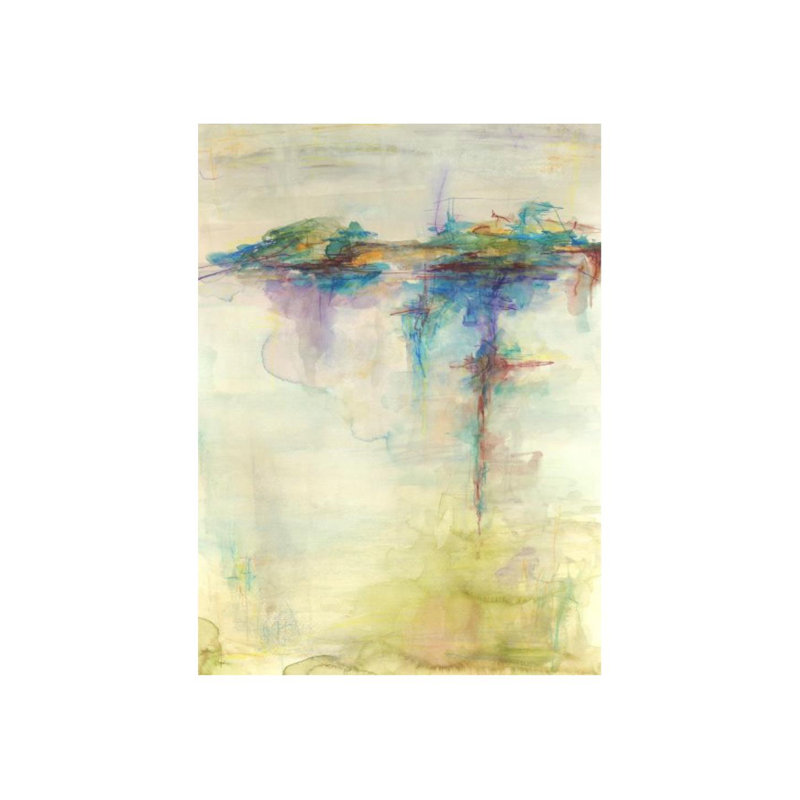 «Foggy Deck» par Sara Brown, impression sur toile tendue, Image au pinceau gel, H 54 po x l 40 po x P 1,5 po