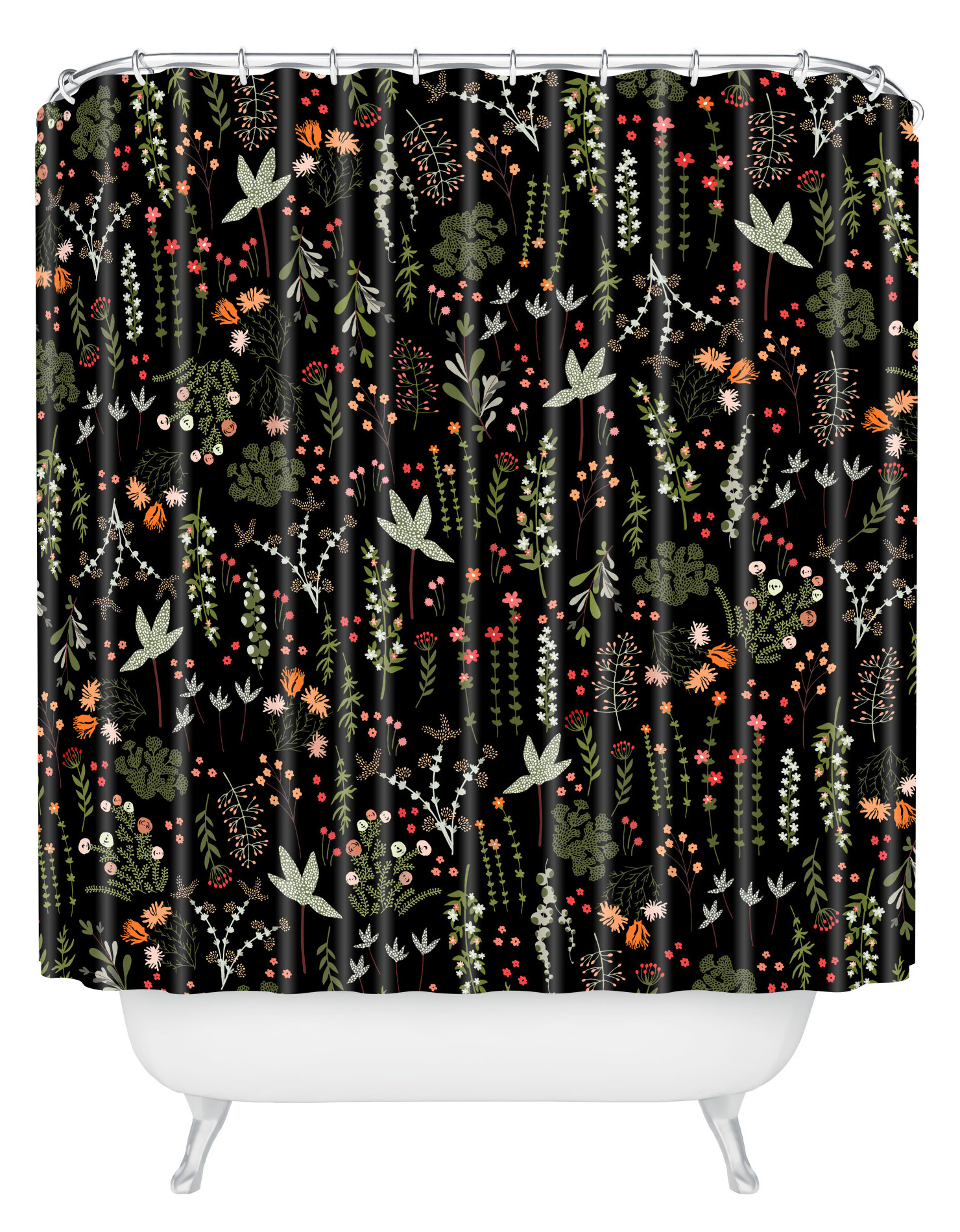 East Urban Home Iveta Abolina Floral Goodness II Single Shower Curtain ...