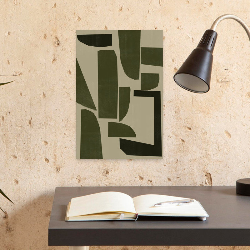 Ombres abstraites, art mural contemporain audacieux, H 18 po x l 12 po