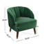 Fauteuil d'appoint rembourré avec pieds en bois-1125126193
