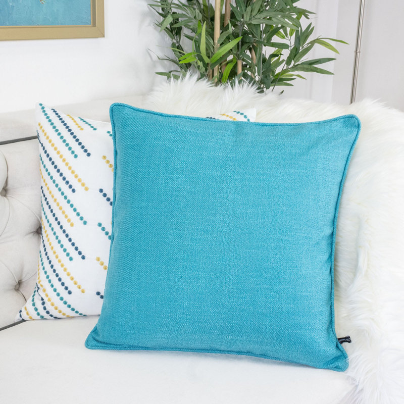 Linen Throw Pillow, Blue