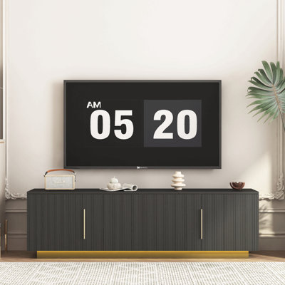 Tv Stand  With 16 Color Leds,68" Modern Tv Stand, Tv Cabinet Entertainment Center For 55 60 65 Inch Tv