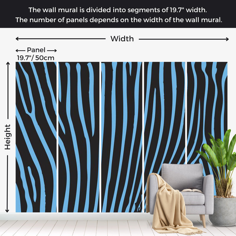 Murale Barthelus, L 121 po x l 157 po, Turquoise