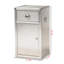 Armoire de rangement en métal argenté à 1 porte et 1 compartiment Vegard, H 28,08 po x l 15,96 po x P 13,65 po