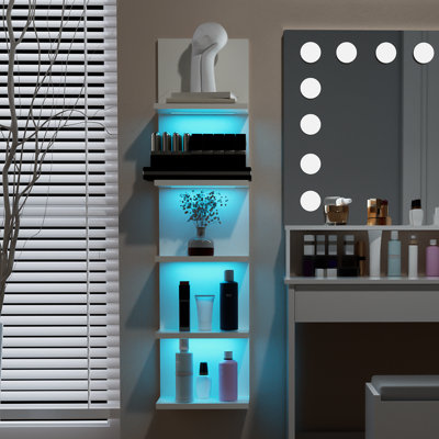 5 Tier Wall Shelf with RGB Light