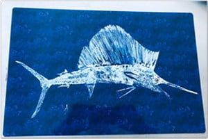 Purple Sailfish Placemat | Coastal Holiday Table Decor