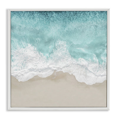 «Sea Foam Sandy Beach Soft Blue Coast» par Maggie Olsen - impression
