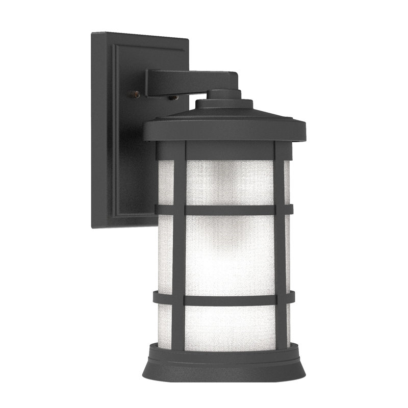 Composite Lanterns Wall Light, Matte Black, 15" H x 7" W x 9" D