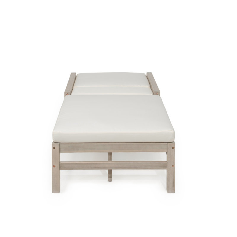 Chaise longue d'extérieur réglable à 5 positions, Gris