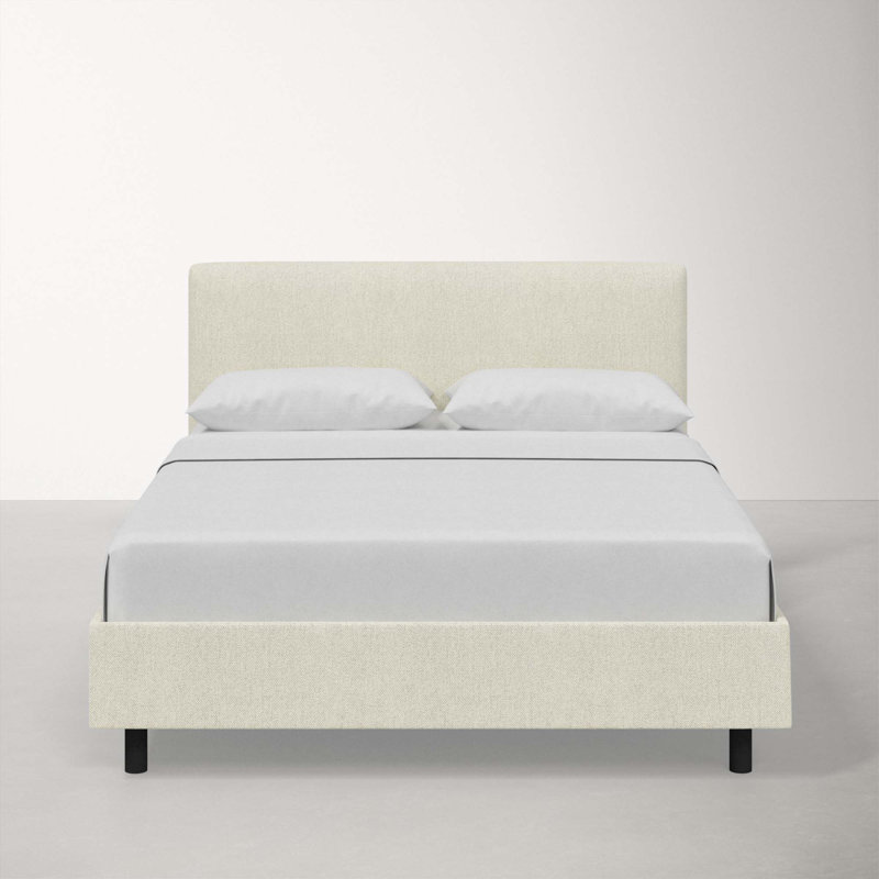 Adrien Upholstered Platform Bed, Milsap Canvas Sustain® Tweed, King