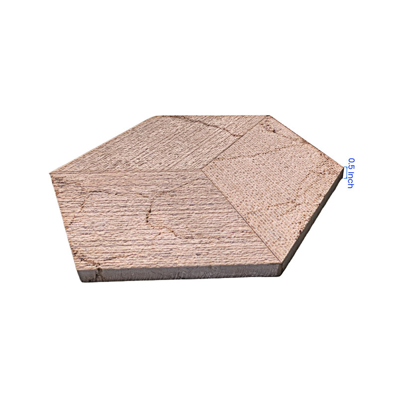 Carreau de marbre cannelé hexagonal 3D, 1 boîte, 12 pièces