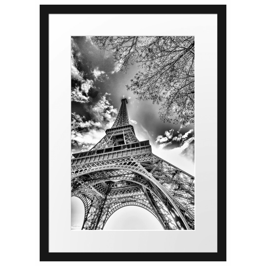 Gerahmtes Poster Eindrucksvoller Eifelturm Paris