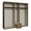 5 Door Manufactured Wood Wardrobe