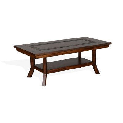 Table basse avec rangement en bois massif Jost