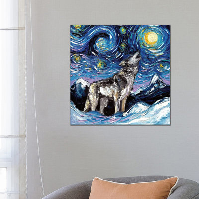 Lupine Night by Aja Trier - Wrapped Canvas Print