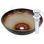 Lavabo de salle de bain vasque circulaire peint à la main noir / brun-95973764