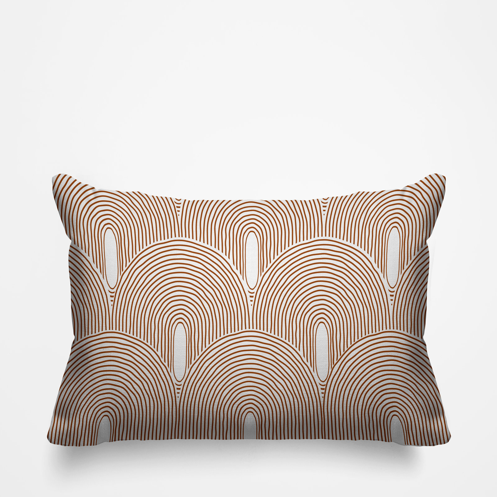 Limpo Starburst Indoor/Outdoor Throw Pillow, Burnt Orange, Rectangular, 18"H x 25"W