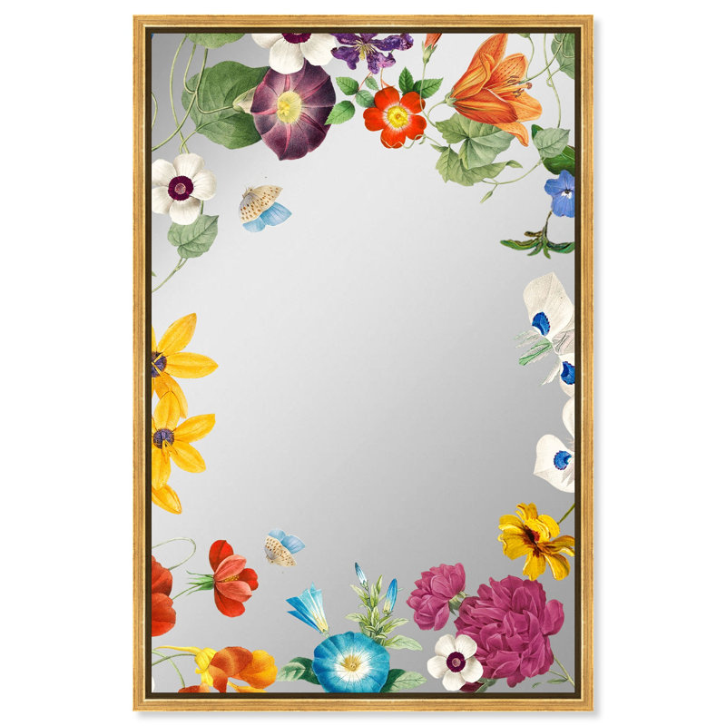 Spring In Animals Framed Mirror by Oliver Gal, Gold
