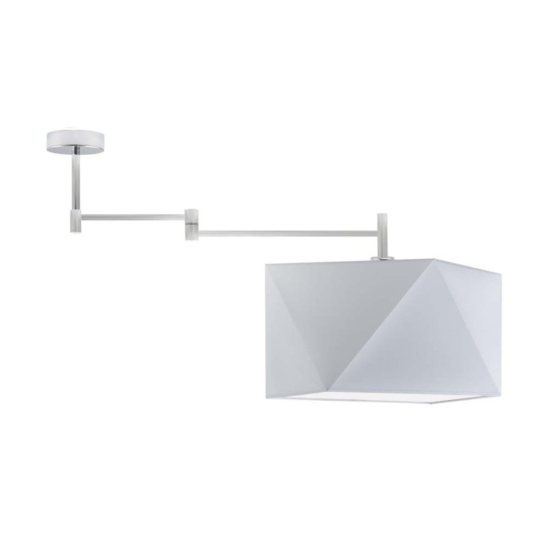 Demarie Fabric Semi Flush Mount, Light Grey, Light Grey