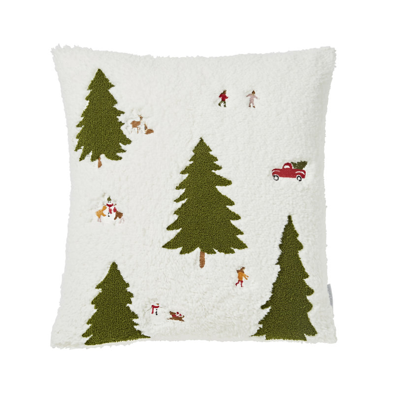 Cosy Boucle Christmas Tree Cushion Cover