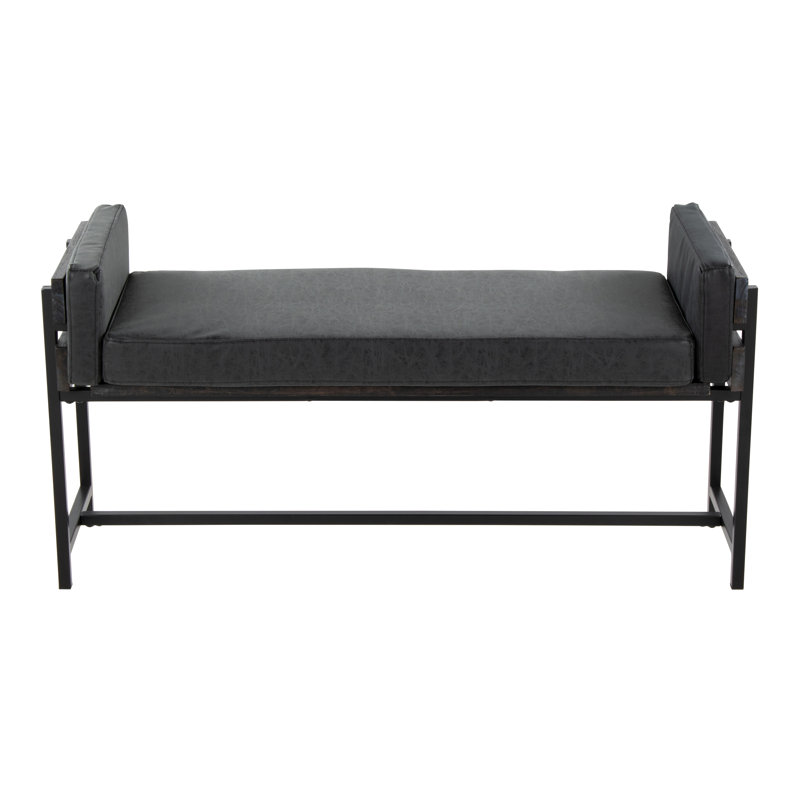 Banc en simili-cuir, gris