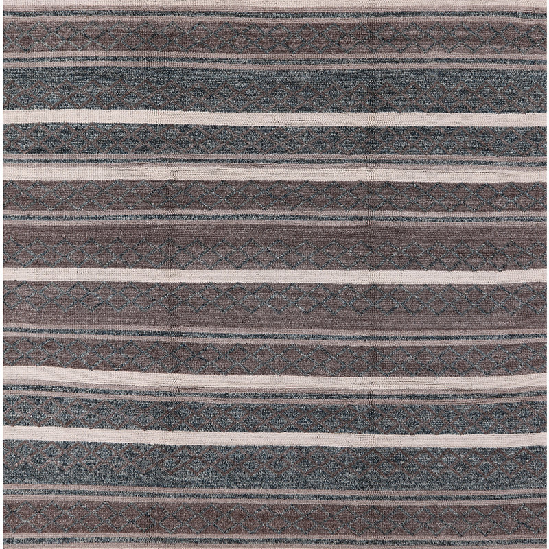 Tapis beige / noir Kronos, Carré 8 pi
