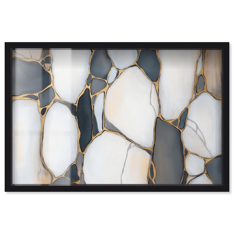 «Metamorphic Medley I Shadowbox Print Boho» par Art Remedy, H 11 po x l 16 po, Noir