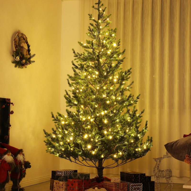 Arbre de Noël de 7 pi, 2931 pointes, 310 avec différents modes, assemblage rapide, coffre-fort pour divers décors, Fêtes
