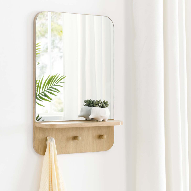 Modway Lumina Mirror, Oak