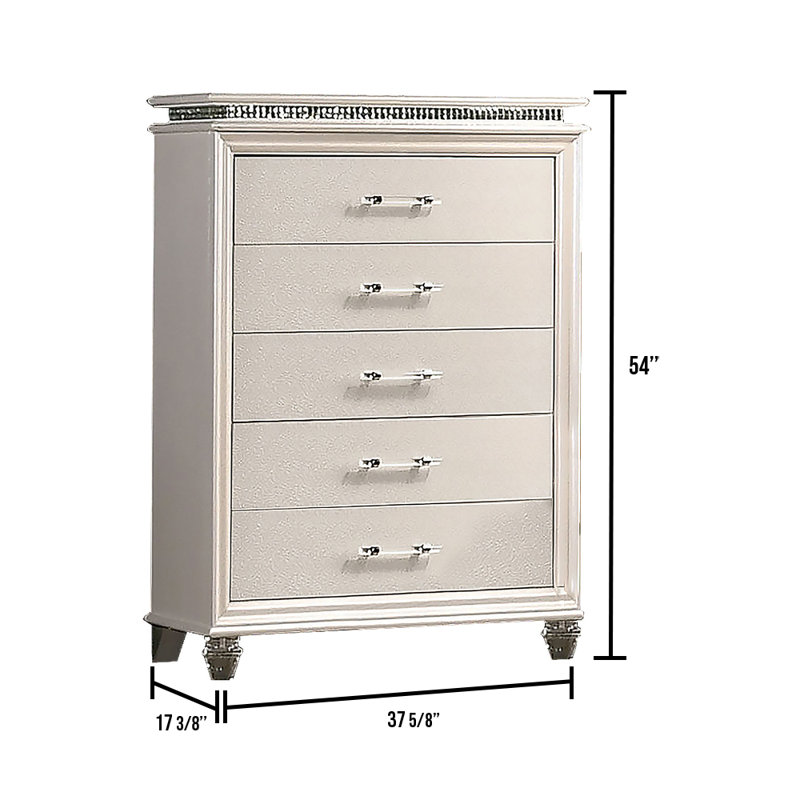 Commode décorative 5 tiroirs Hewie