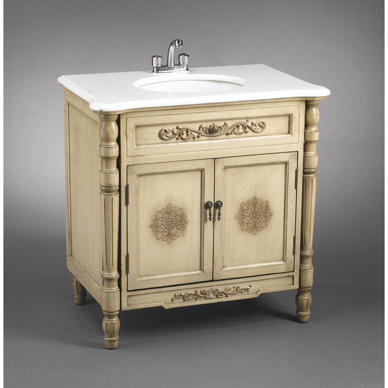 32" Single Bathroom Vanity Set, Antique Ivory