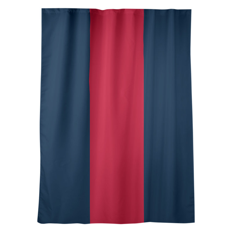 Mississippi Rebellion Sateen Room Darkening Curtain Single Panel, Navy/Red