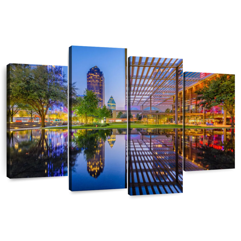 Paysage urbain du centre-ville de Sireci Dallas, H 22 po x l 36 po