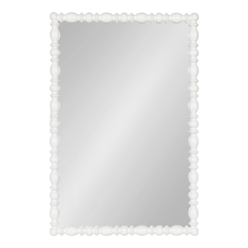 Prindle Rectangle Scalloped Wooden Mirror